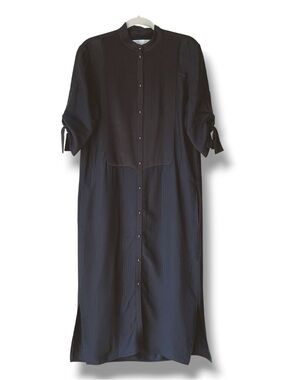 Victoria Victoria Beckham Black Shirt Dress Midi Length Size 6